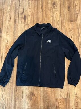 Nike Black Lightweight Zip-Front Shirt Jacket